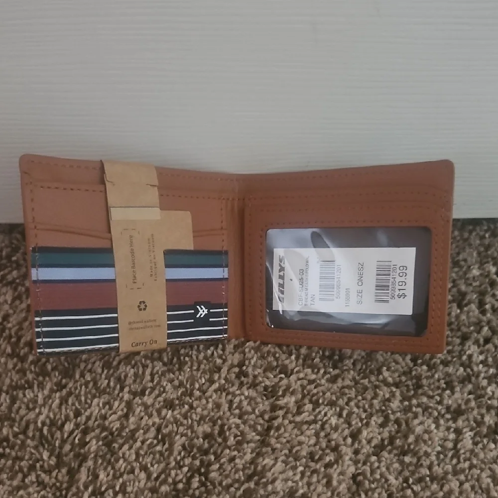Thread Men's Brown Leather Bifold Wallet - Picture 2 of 10